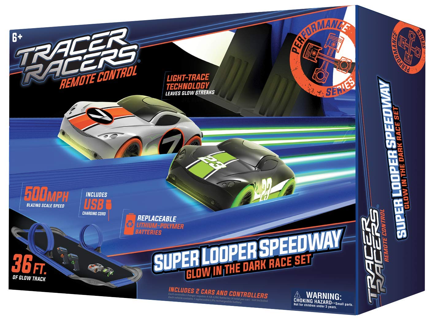 Super Looper Speedway Glow in The Dark Race Set