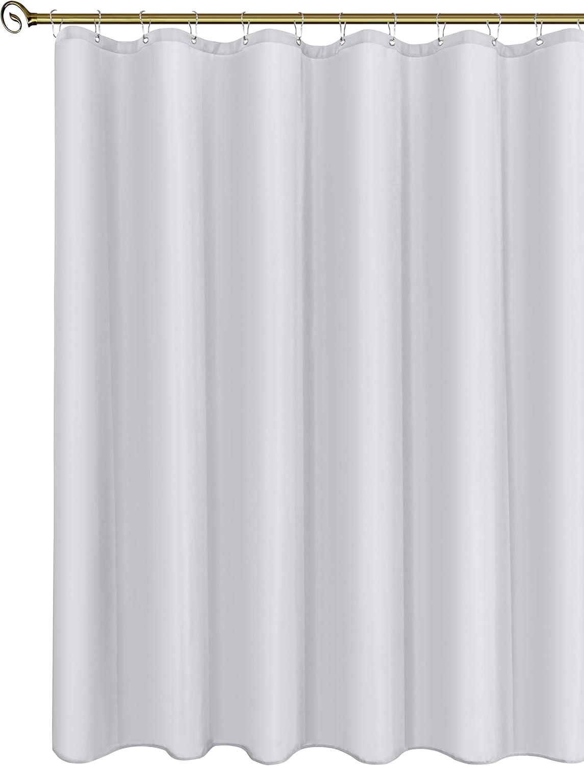 Biscaynebay Hotel Quality Fabric Shower Curtain Liners 72" X 72", White Water