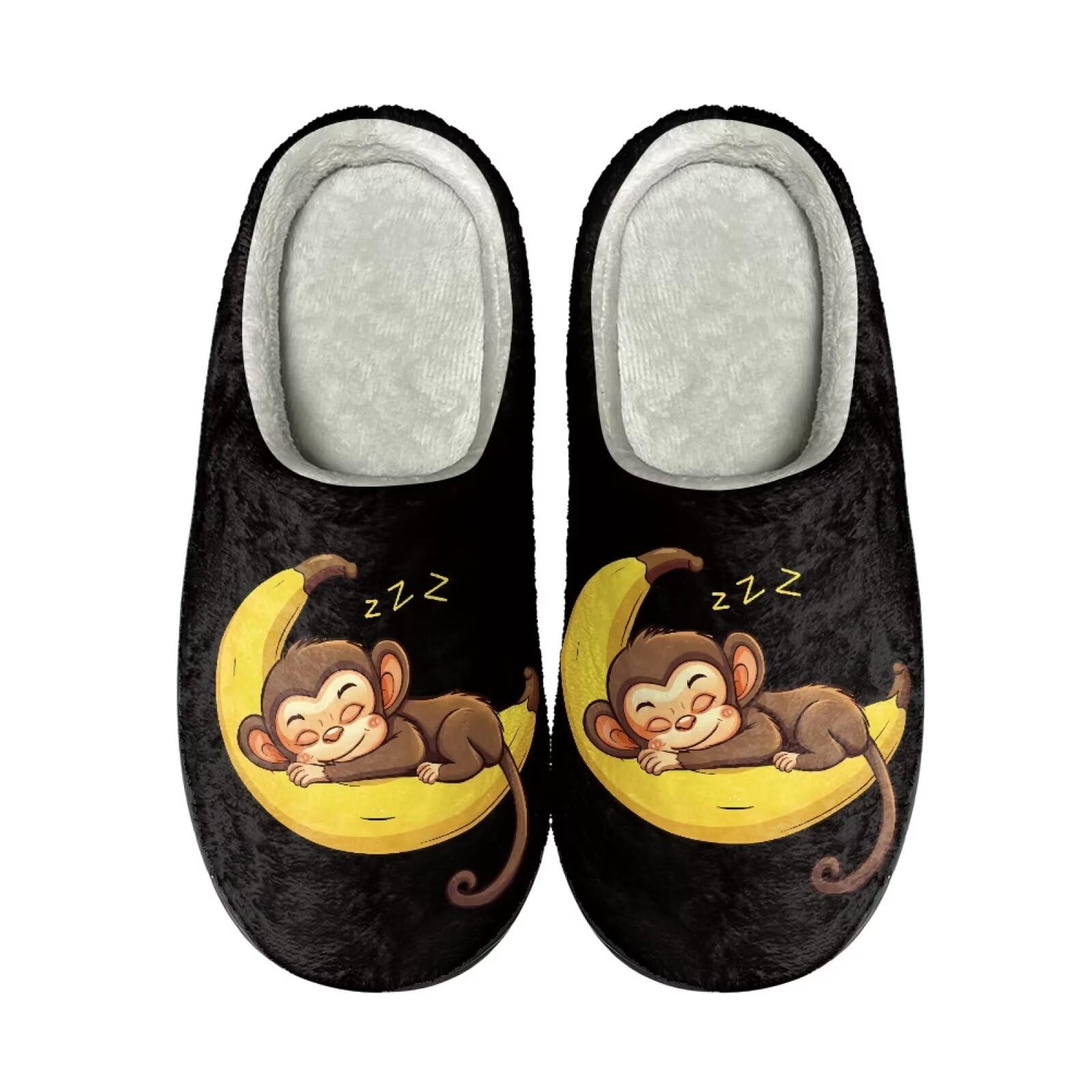 Cadowhimsy Comfortable Plush Slippers Full Toe Slip-On House Shoes Fuzzy Bedroom Slippers for Women Men Indoor Outdoor