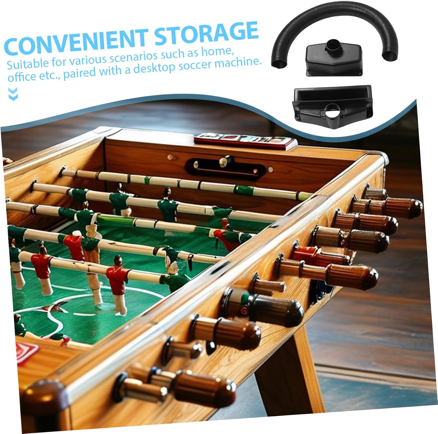 1set Foosball Table Storage Box Replacement Accessories for Table Soccer Plastic Organizer for Home Clean Foosball Holder Versatile Storage