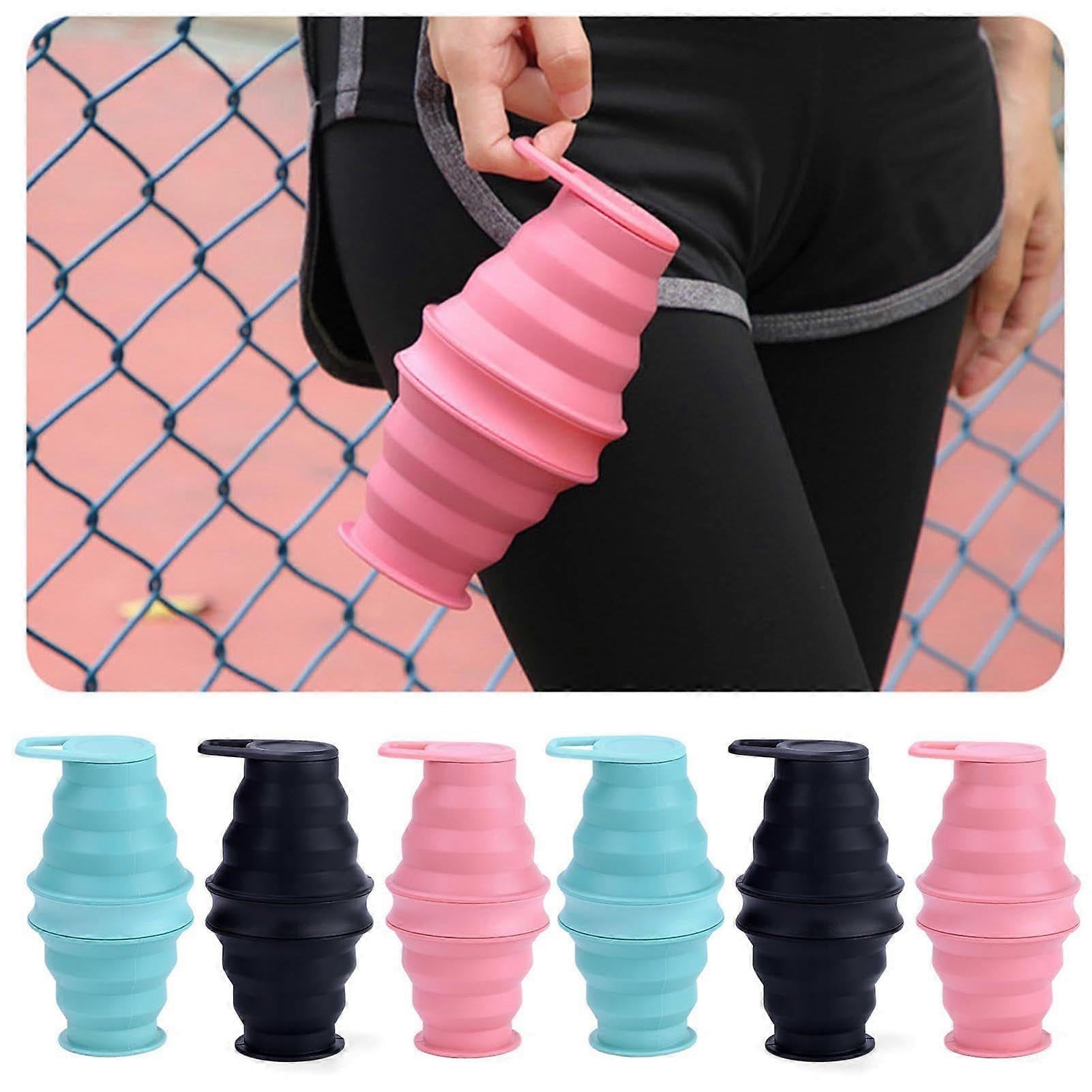 JOYHAPPST 500ML Collapsible Water Bottle Food Grade BPA Free Leak Resistant Portable Travel Hiking S