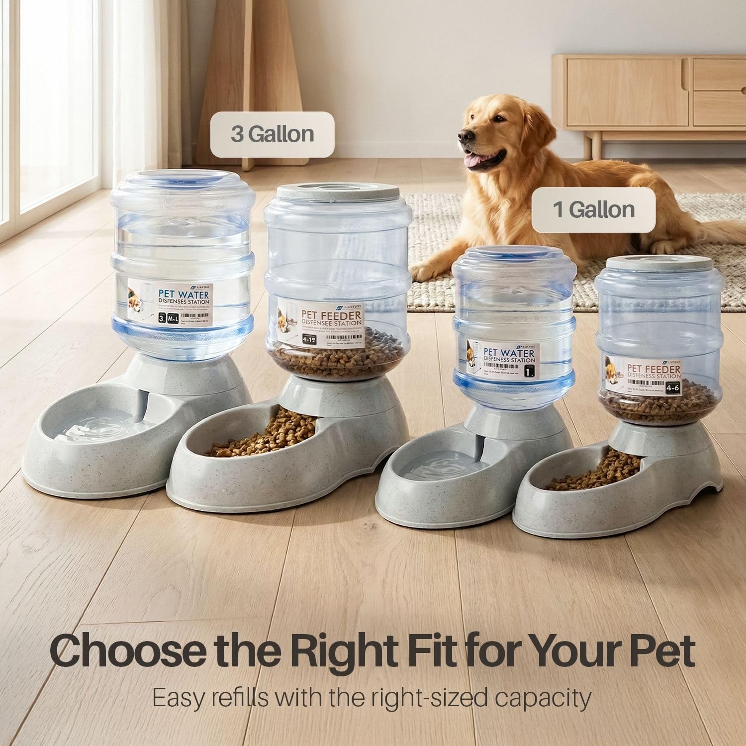 Flexzion Gravity Distributeur de Nourriture pour Animaux domestiques (Petit) pour Chiens et Chats - Distributeur Automatique de Nourriture sèche - Bol de Stockage de Nourriture sèche - Fournitures