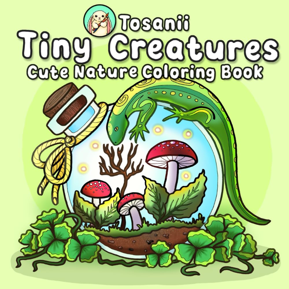 Tiny Creatures: Cute Nature Coloring Book for Adults and Teens Featuring Bugs & Insects and Small Animals for Relaxation and Creativity