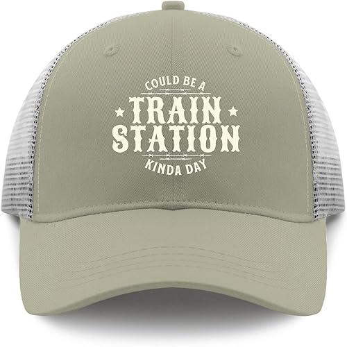 Miniatura 9 de Hats Could be a Train Station Kinda Day Baseball Cap, Vintage Caps for Men