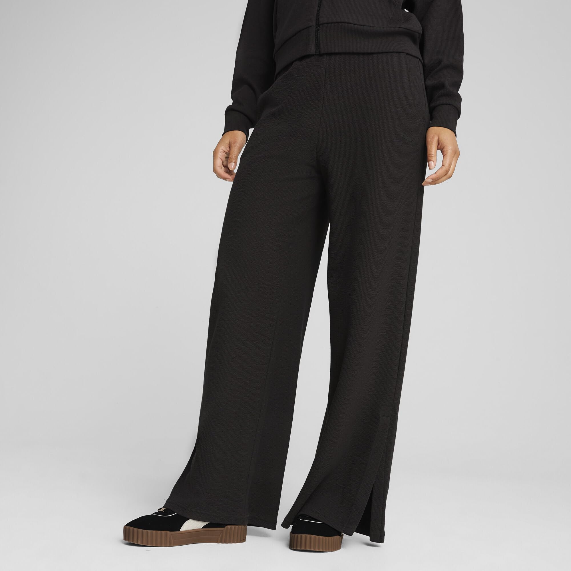 PUMA Her Comfort High-waist Straight Pants - Spodnie z dzianiny Kobiety