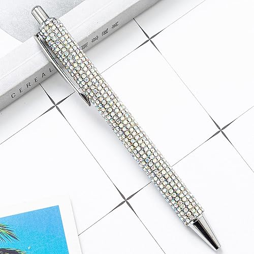 Miniatura 2 de U Scinan 3 unids Big Diamond Pen Crystal Metal Bolígrafos 0.039 in Tinta Negra Publicidad Gif Pen