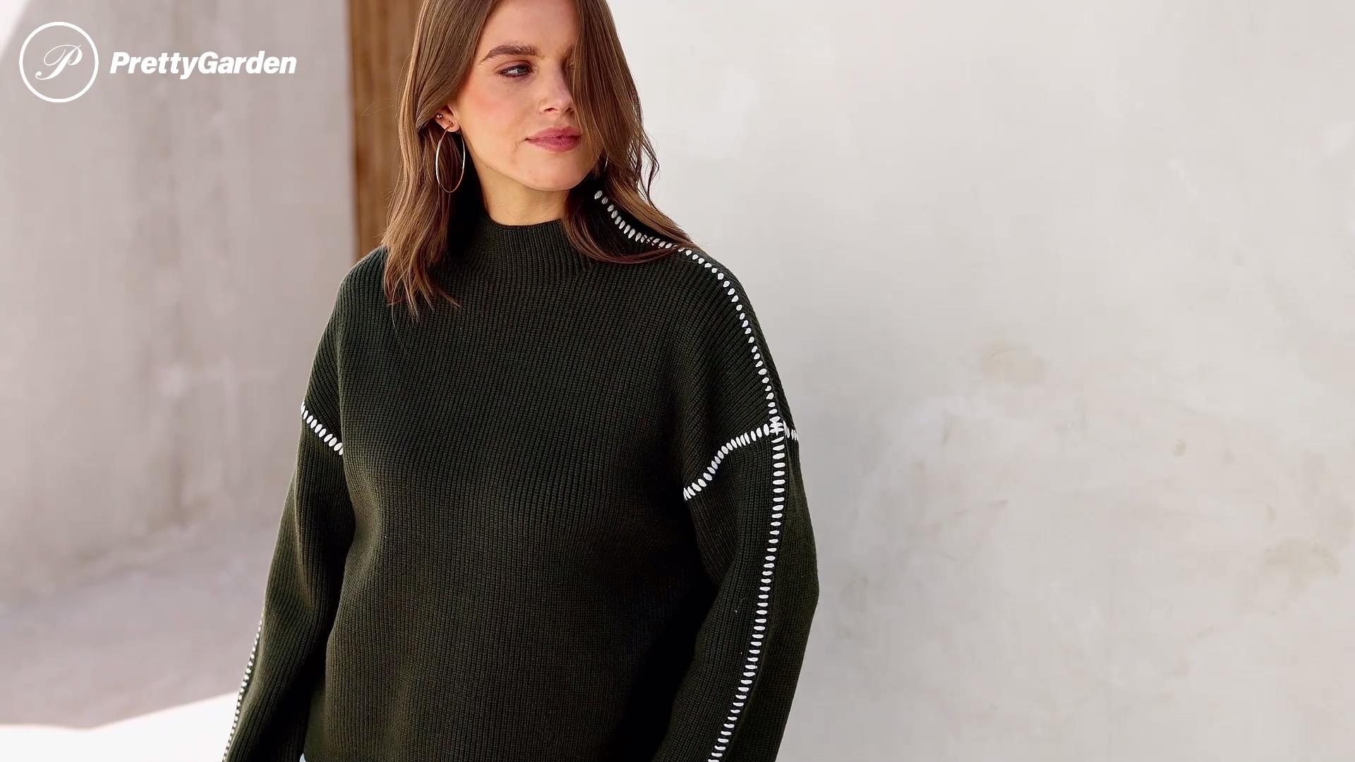 PRETTYGARDEN Women's Chunky Knit Sweaters 2026 Fall Long Sleeve