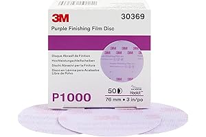 3M Hookit Roloc Purple Finishing Film Abrasive Disc 260L, 3 in, P1000, 50 Discs