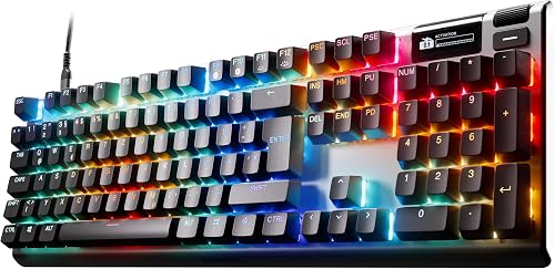 SteelSeries Apex Pro Gen 3 - Gaming Keyboard - Hall Effect Switches; OmniPoint 3.0 - Adjustable Actuation - Game-Ready Presets - Rapid Trigger, Protection Mode, Rapid Tap/SOCD - German QWERTZ - 8