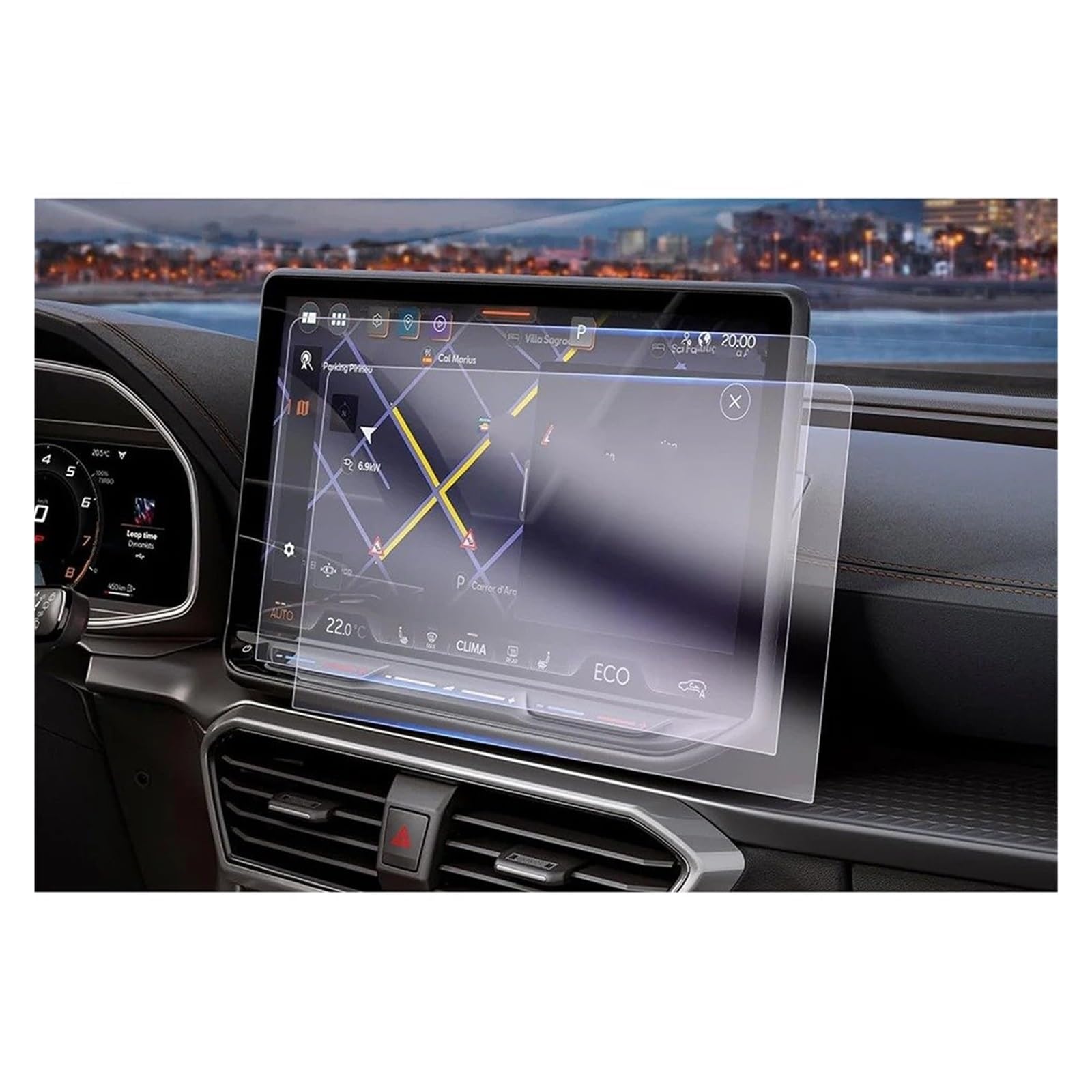 Navigation Protector Pantalla Protector De Pantalla Cristal Templado Para GPS Coche Para Cupra Formentor Facelift/para Leon MK4 2025-2026