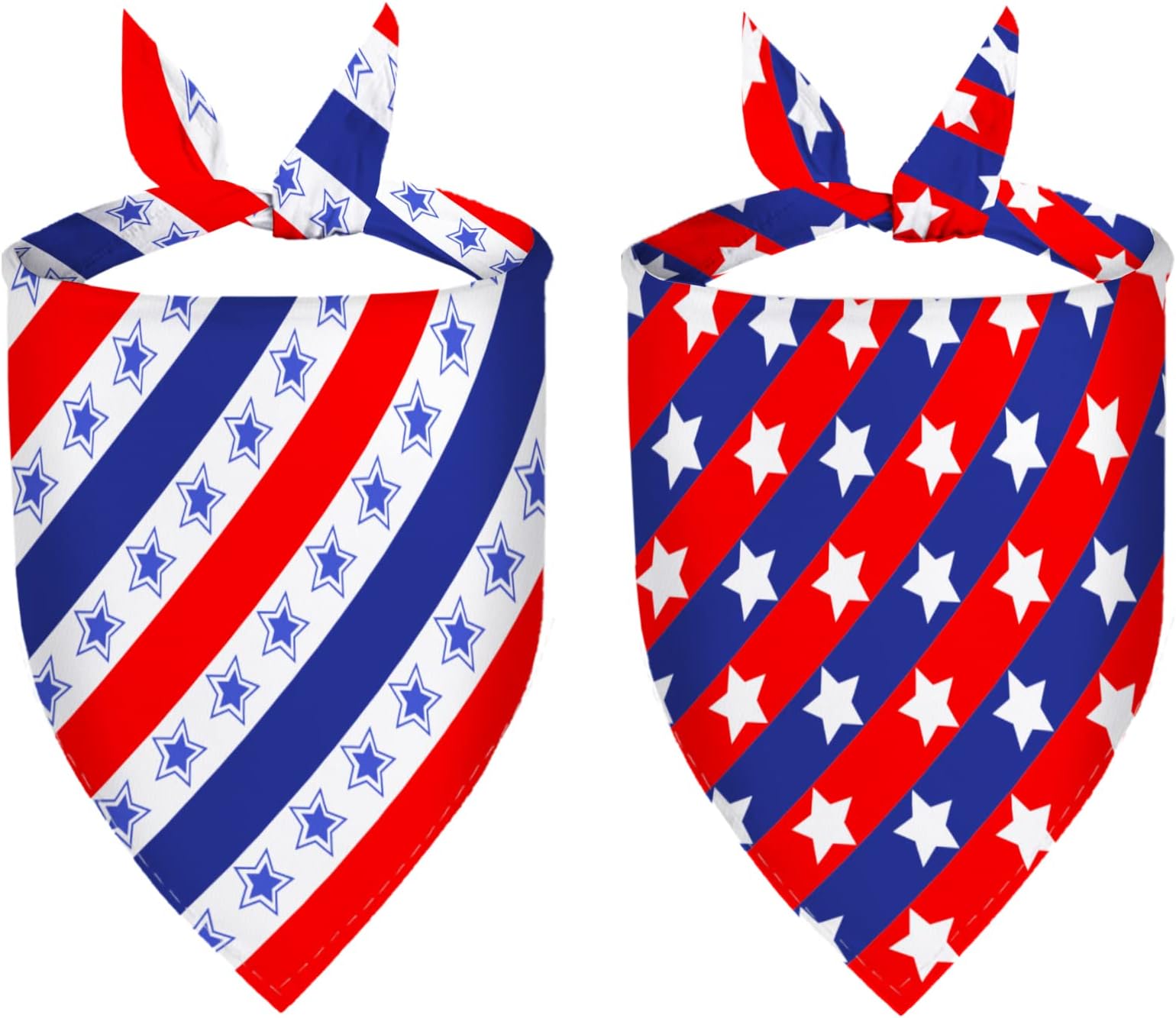 40 Pcs Large Dog Bandana Patriotic Bandana for Dogs