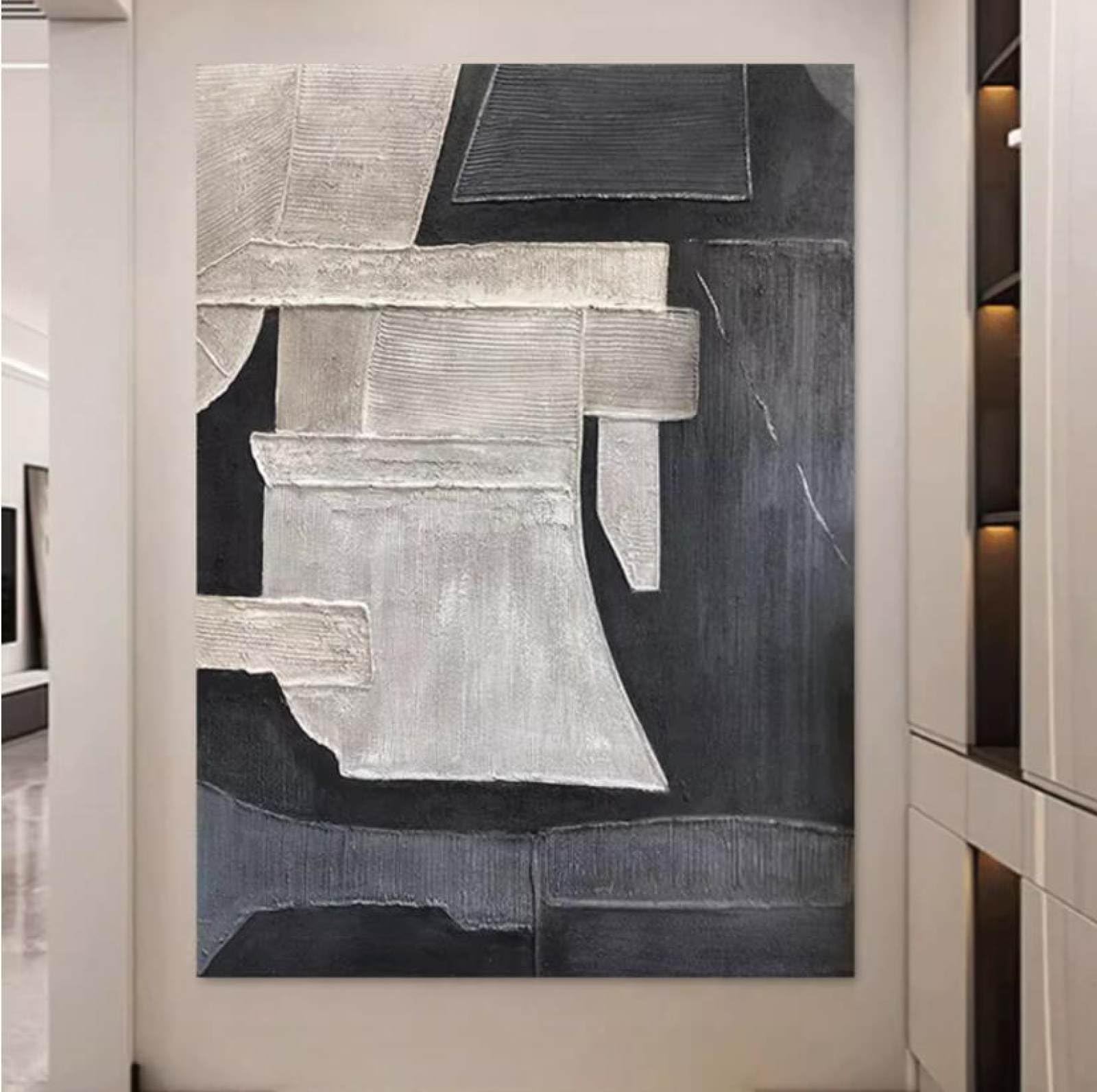 Peinture à l'huile sur toile pour habiller un grand mur blanc vide
