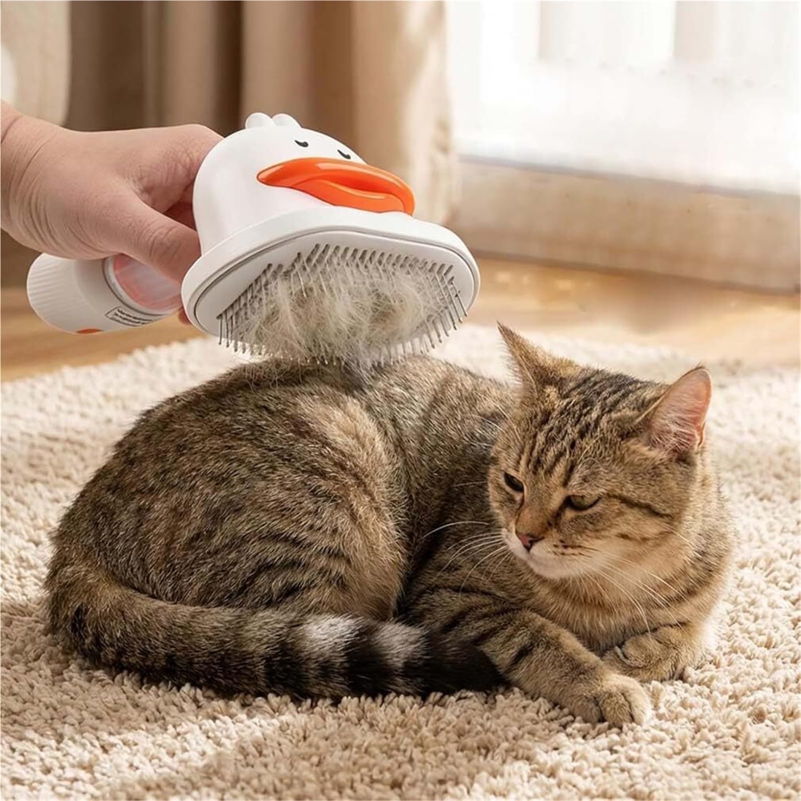 Spazzola For Aspirapolvere For Cani For Toelettatura 4 In 1 | Design senza fili autopulente, strumento di toelettatura for capelli corti e medi