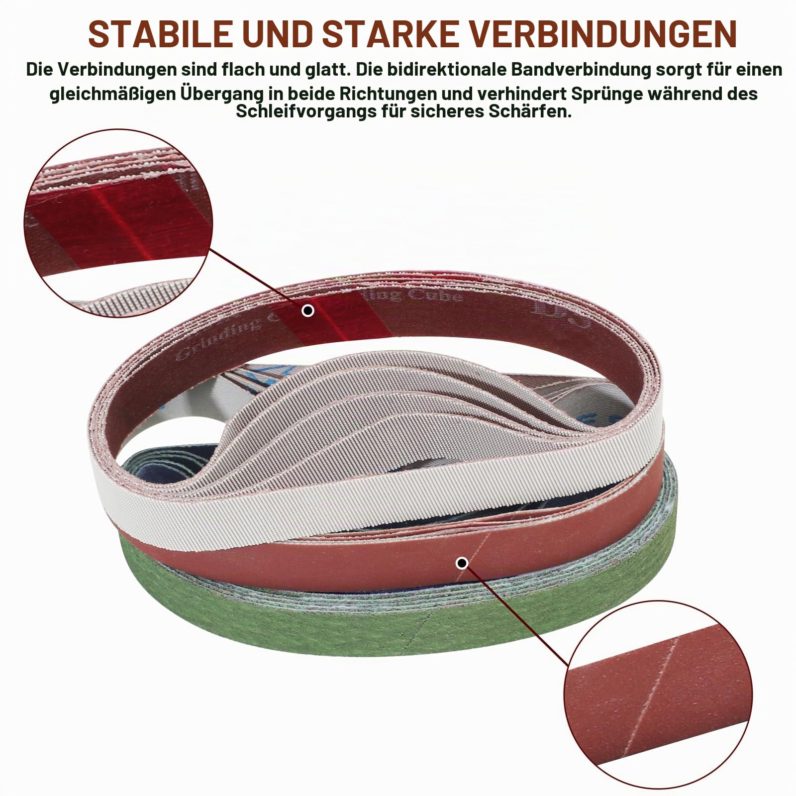 Ersatz-Messerschärfer, Schleifband-Set für scharfe Messer- und Werkzeugschärfer, Ken Onion Edition (WSKTS-KO), Körnung 80/120/240/400/600/800/1000/2500/5000, 45 Stück