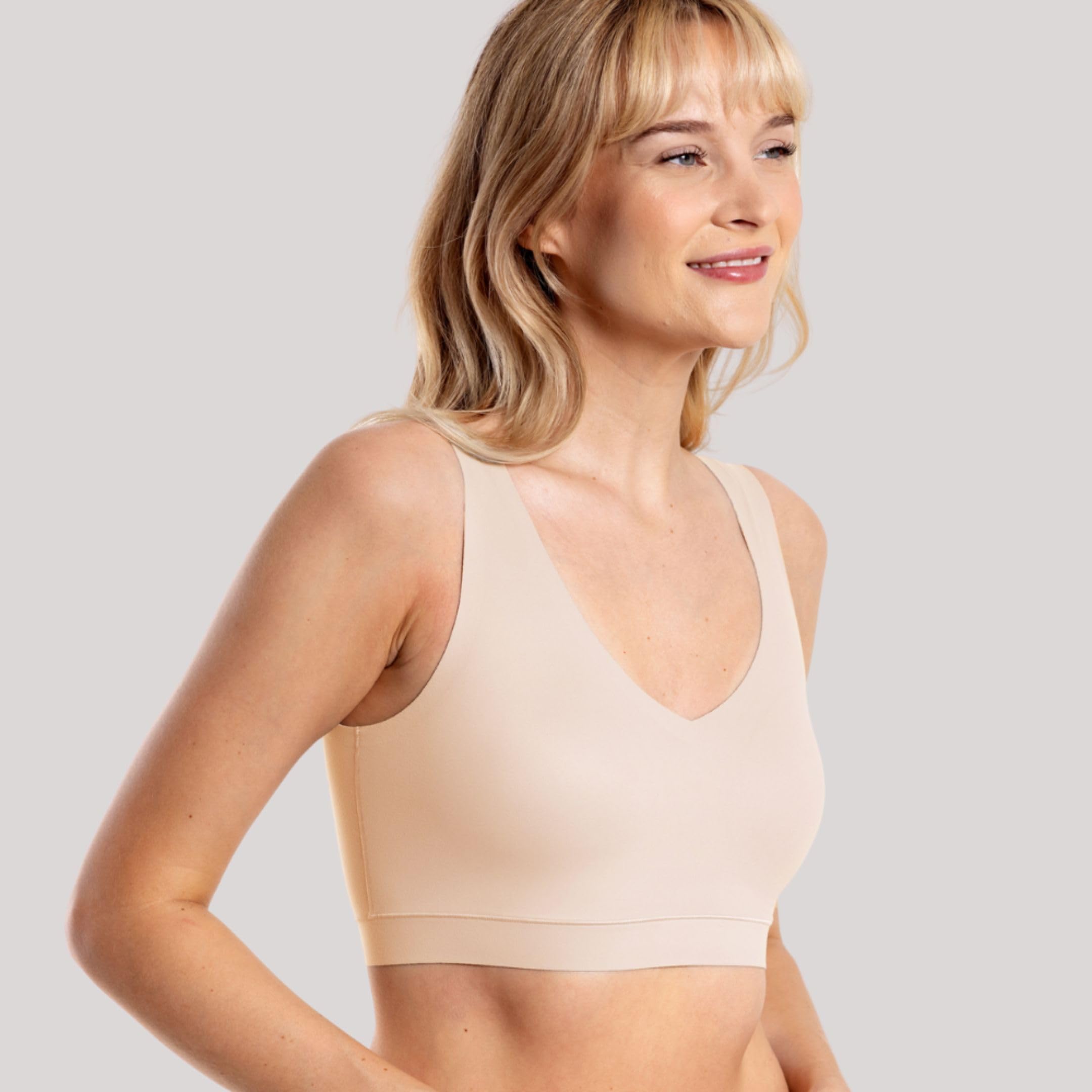 Floatley Cozy Bra Comfort - Brasier sin Costuras de Cobertura Completa sin Varillas con Almohadilla integrada para Mujer