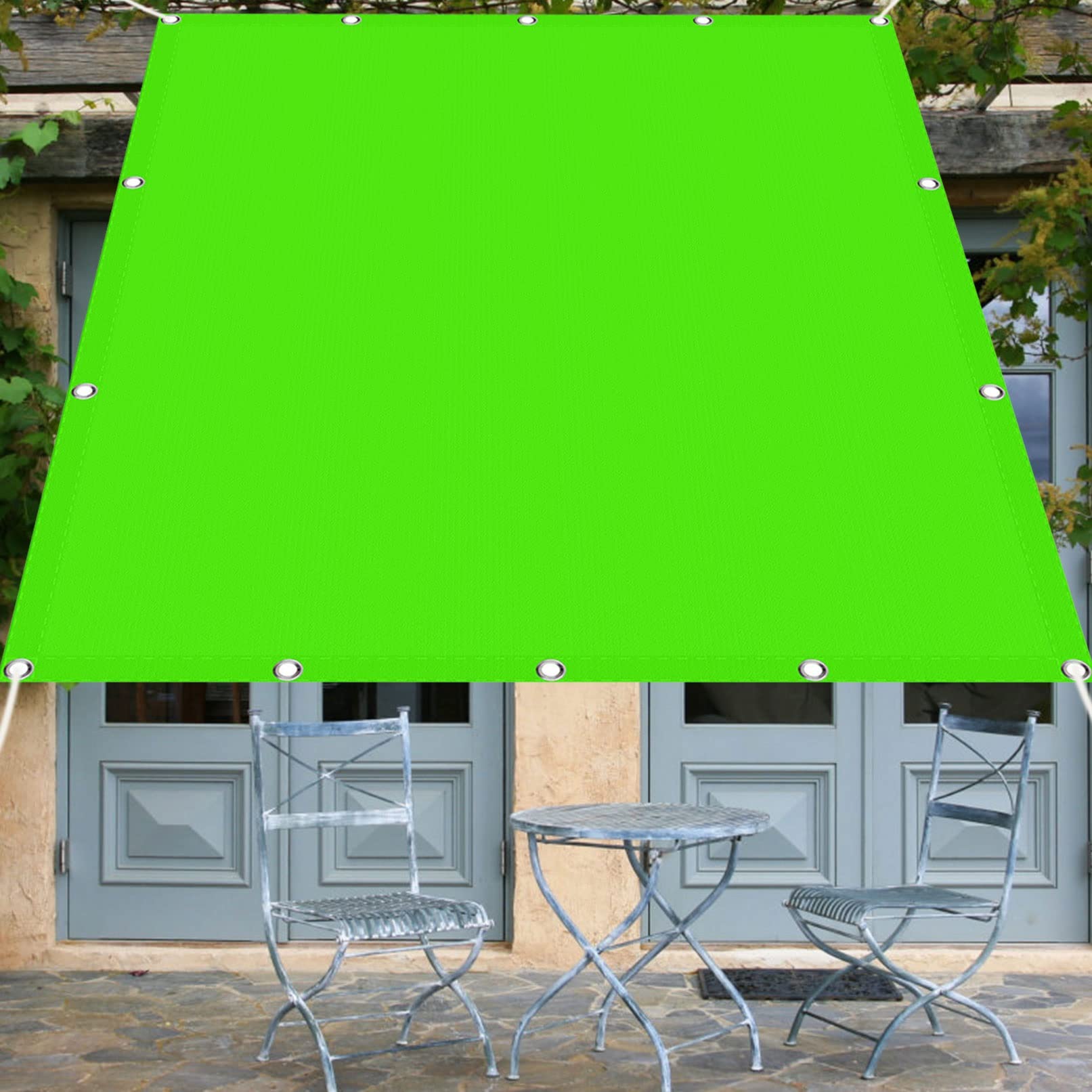 Voile d'ombrage facile à plier anti-UV bâche étanche 6x7m