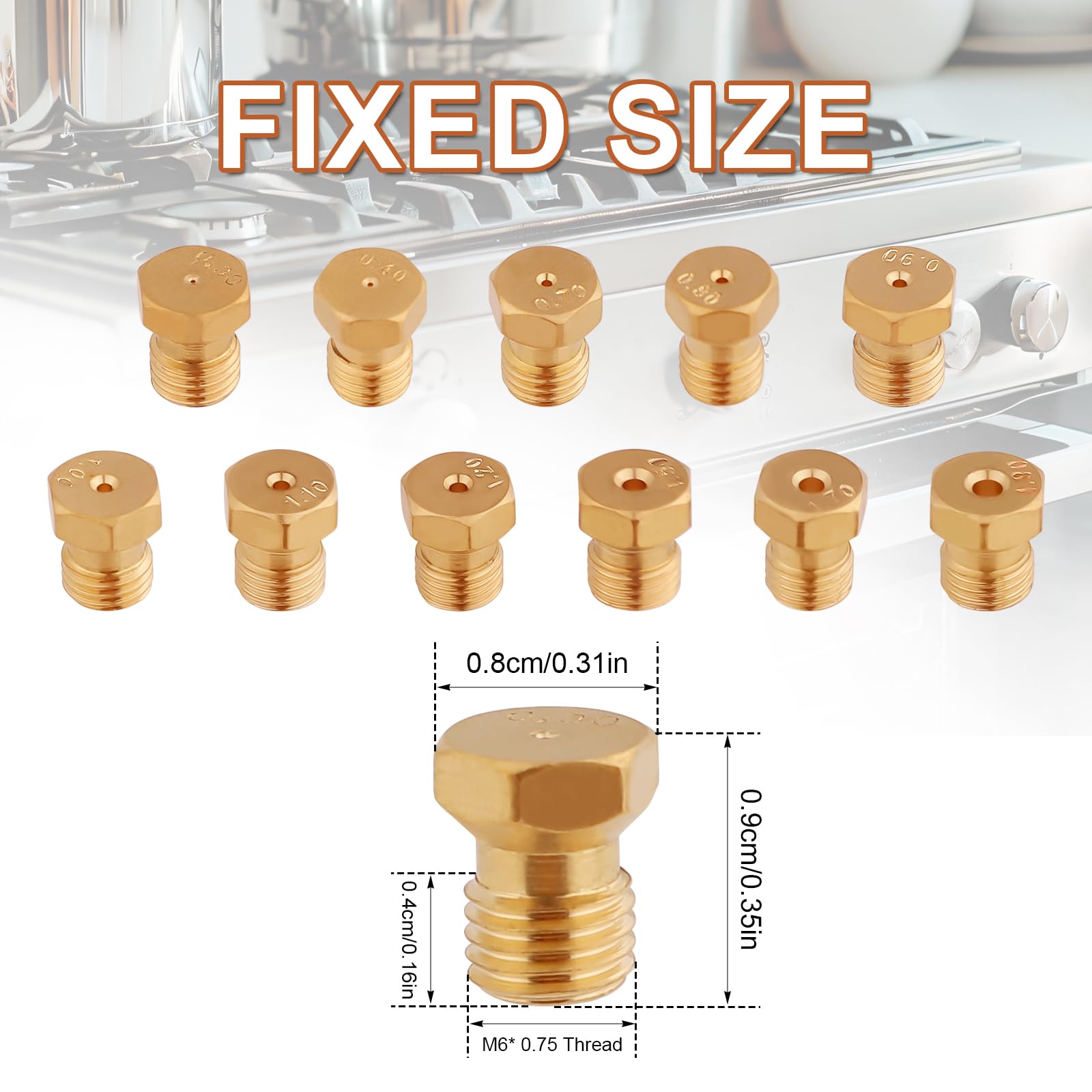 Propan LP Erdgas Düsenset 36-tlg. Gasbrenner Düsen Set - Messing Düsen Für  Herd \u0026 Ofen Propangas Düsen Verschiedene Größen, image size:1600x1600