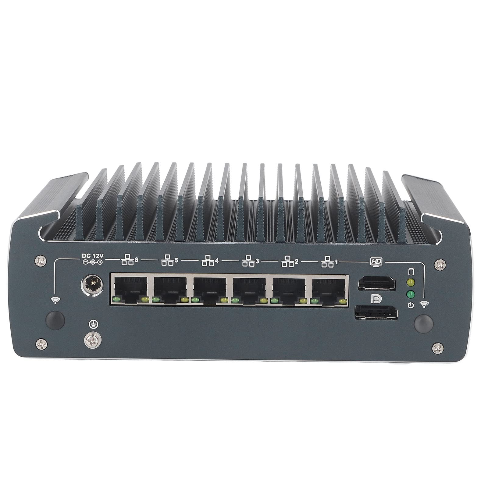 Computer Industriale Incorporato, Switch Host Server Minicomputer Pratico Ingresso DC12V 100-240 V PCB ABS per Laboratori (Spina UE)