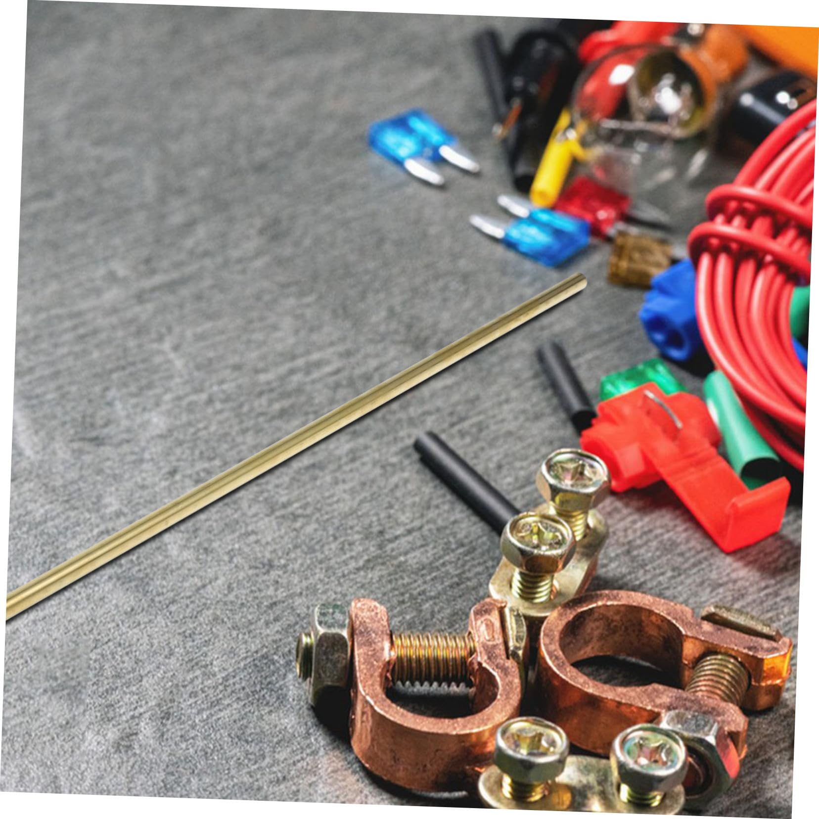 NAMOARLY Brass Rod Handicraft Material Handle Pin Handicraft Rods DIY Craft Making Rods Brass Round Bar Rods for Handicraft Brass Round Rods Copper Rods DIY Craft Making Supply Golden