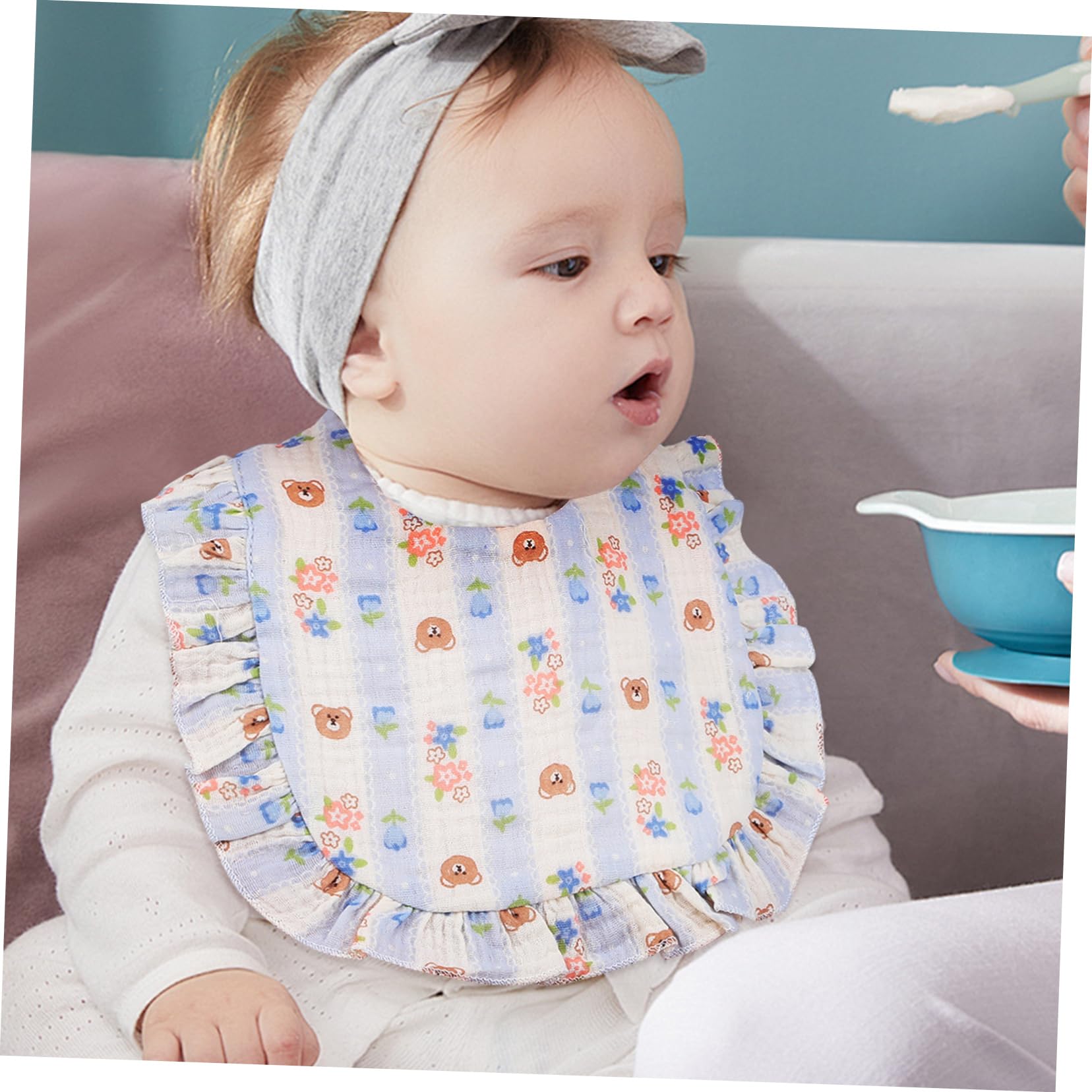 SHERCHPRY 12 Pièces Bavoirs pour Garçon Fille Lot de Bavoirs Absorbants Doux avec Fermeture Designs pour Repas Écoulements Accessoire