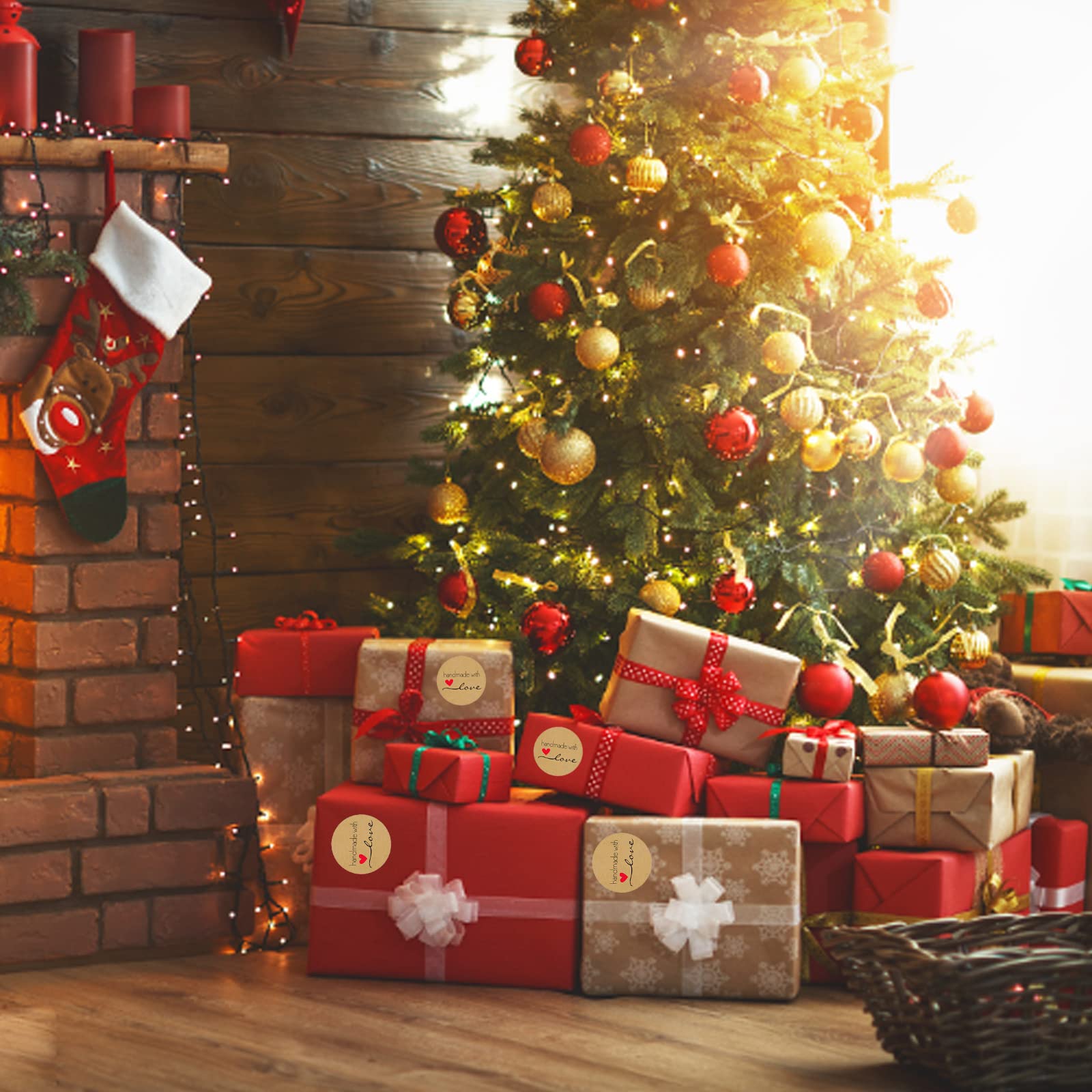 Pegatinas de papel Kraft redondas en blanco, etiquetas para regalo hechas a mano, pegatinas de Pegatinas de papel Kraft redondas en blanco, etiquetas para regalo hechas a mano, pegatinas de