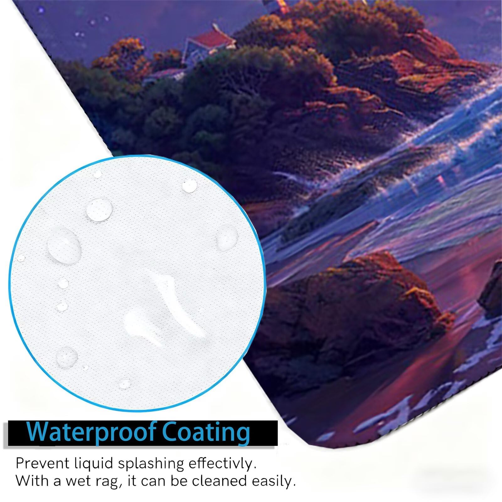 Tappetino Mouse XXL Sole 150x923 cm Mousepad Faro Sottomano Scrivania Gaming, Base in Gomma Antiscivolo, Bordi Cuciti Rinforzati, Tappeto Mouse Grande per PC Desktop, Regalo Festa del Papà H0-844