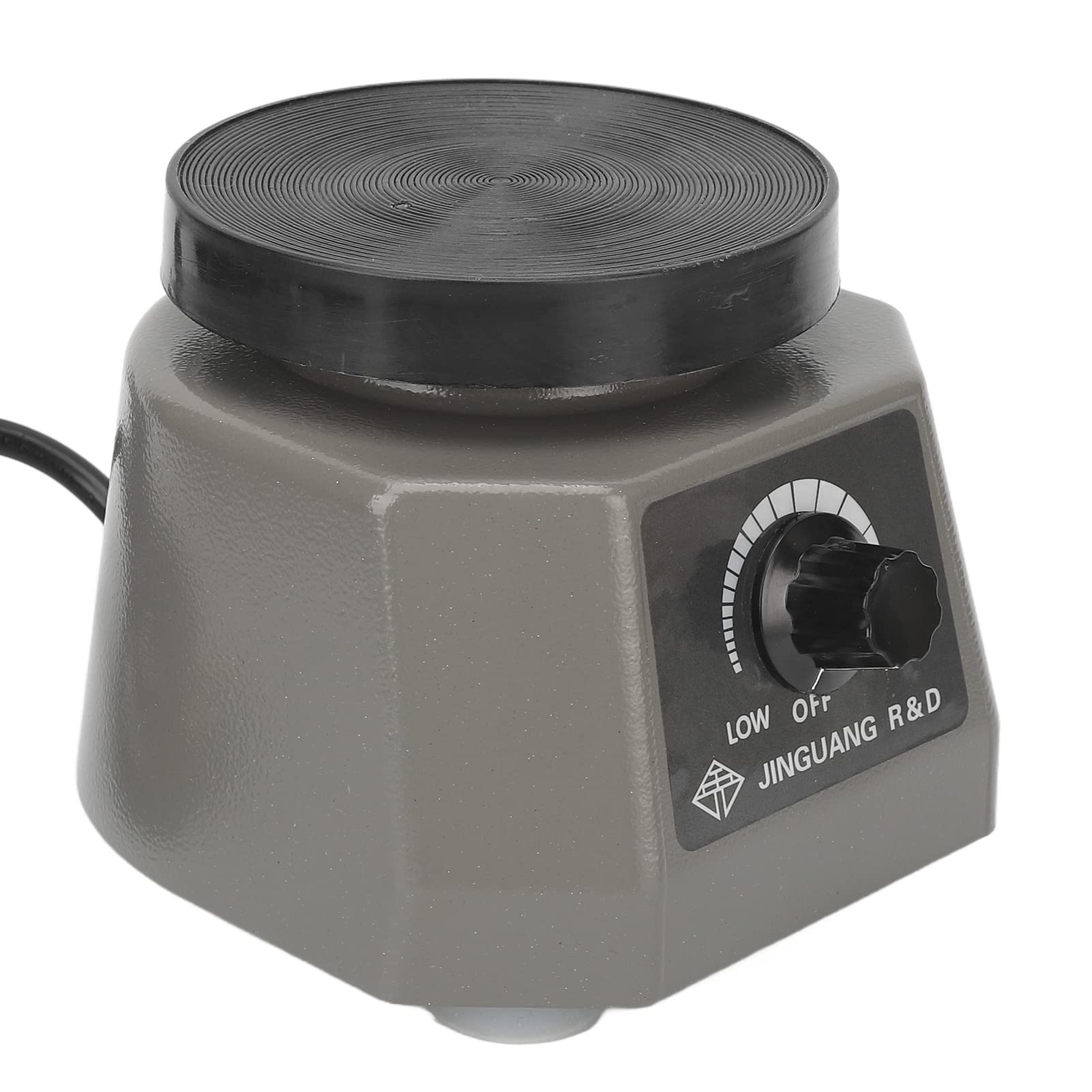 Dentallabor-Vibrator, Runde Platte, Geschwindigkeitsverstellbar, Dentalgips-Oszillator-Shaker für Zahntechniker, Metallmaterial, Stabil und Langlebig (EU-Stecker 220V)