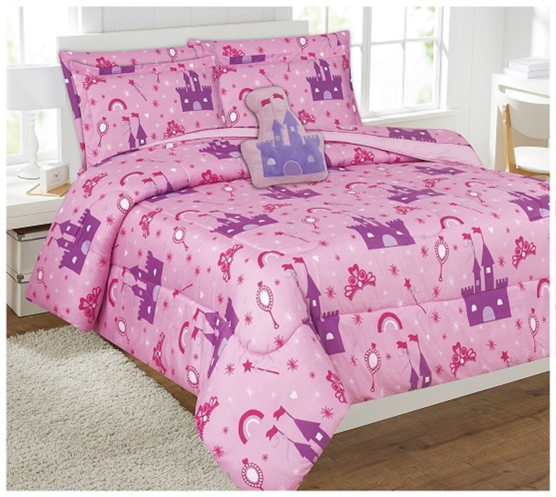 Full Comforter set WPM 8 Piece FULL Comforter Set Kids/Teens Pink