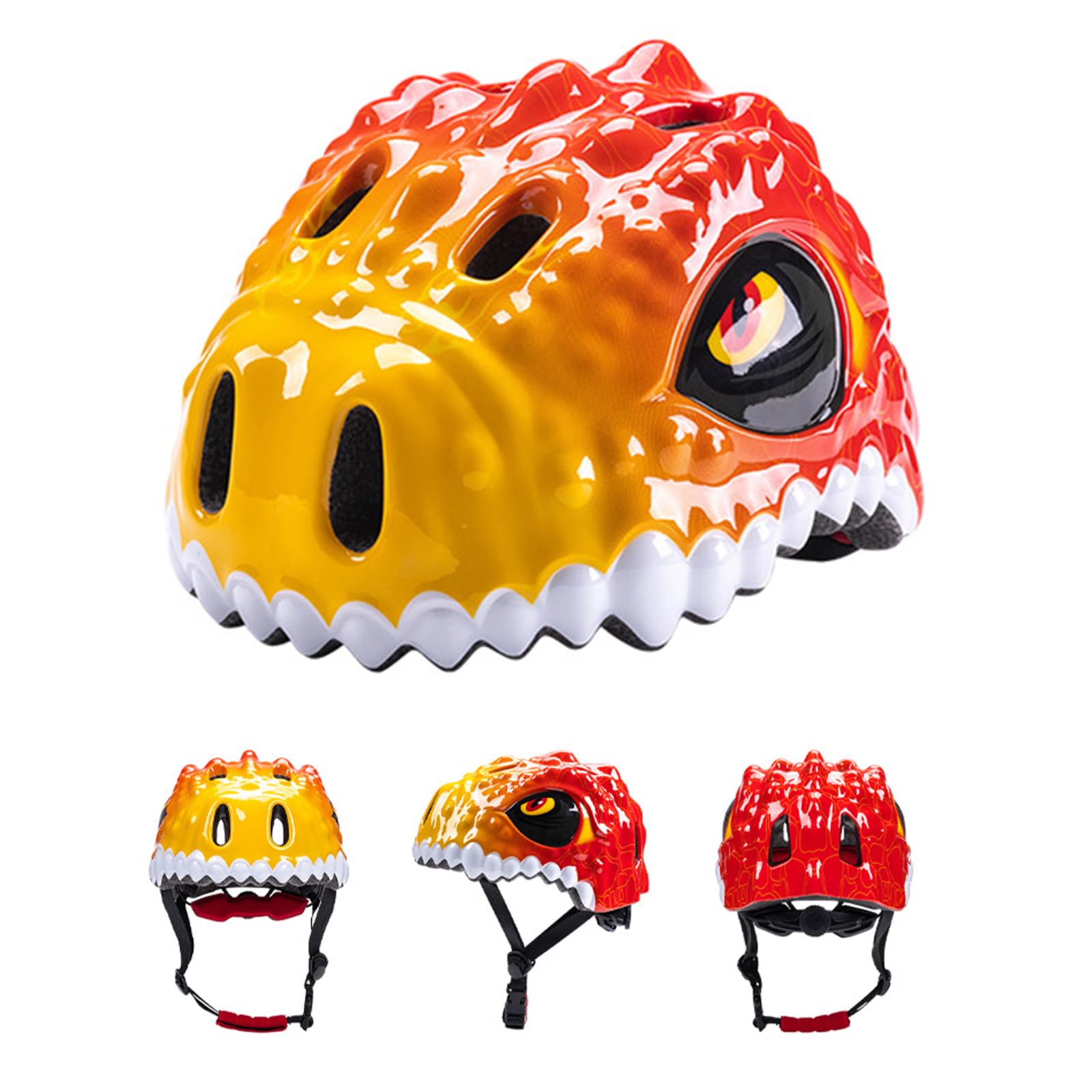 Kavolet Casco de bicicleta para niños, casco de skate para niños y niños pequeños, casco de dinosaurio, para niñas y niños, casco de skate ajustable, casco de patinaje transpirable, casco multideporte