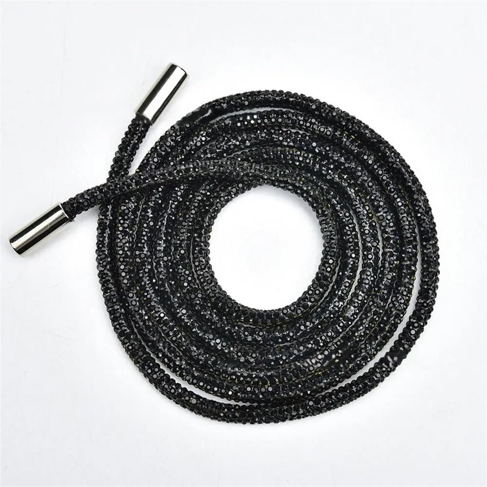 FGJsfhrDTU Drawstring replacement, Replacement Rhinestone Drawstring Cord Multicolor 120cm 6mm(Black)