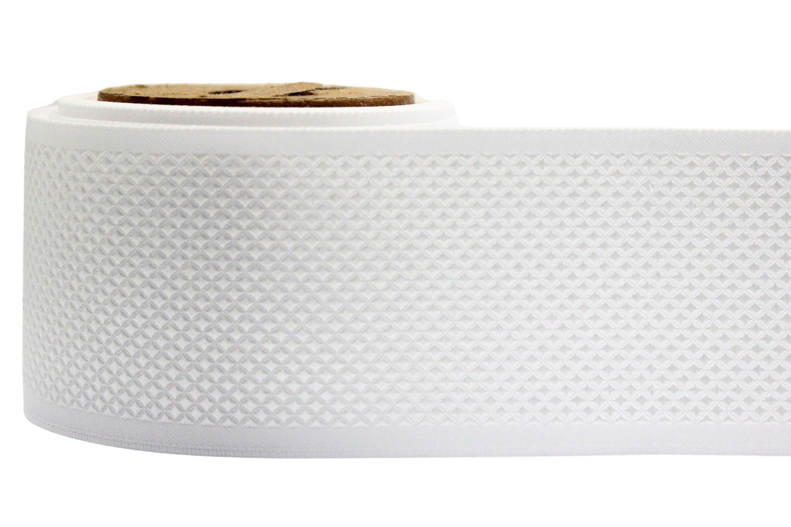 Ruban jacquard brodé Ikat blanc : sublimez vos rideaux trop simples sans changer de tissu