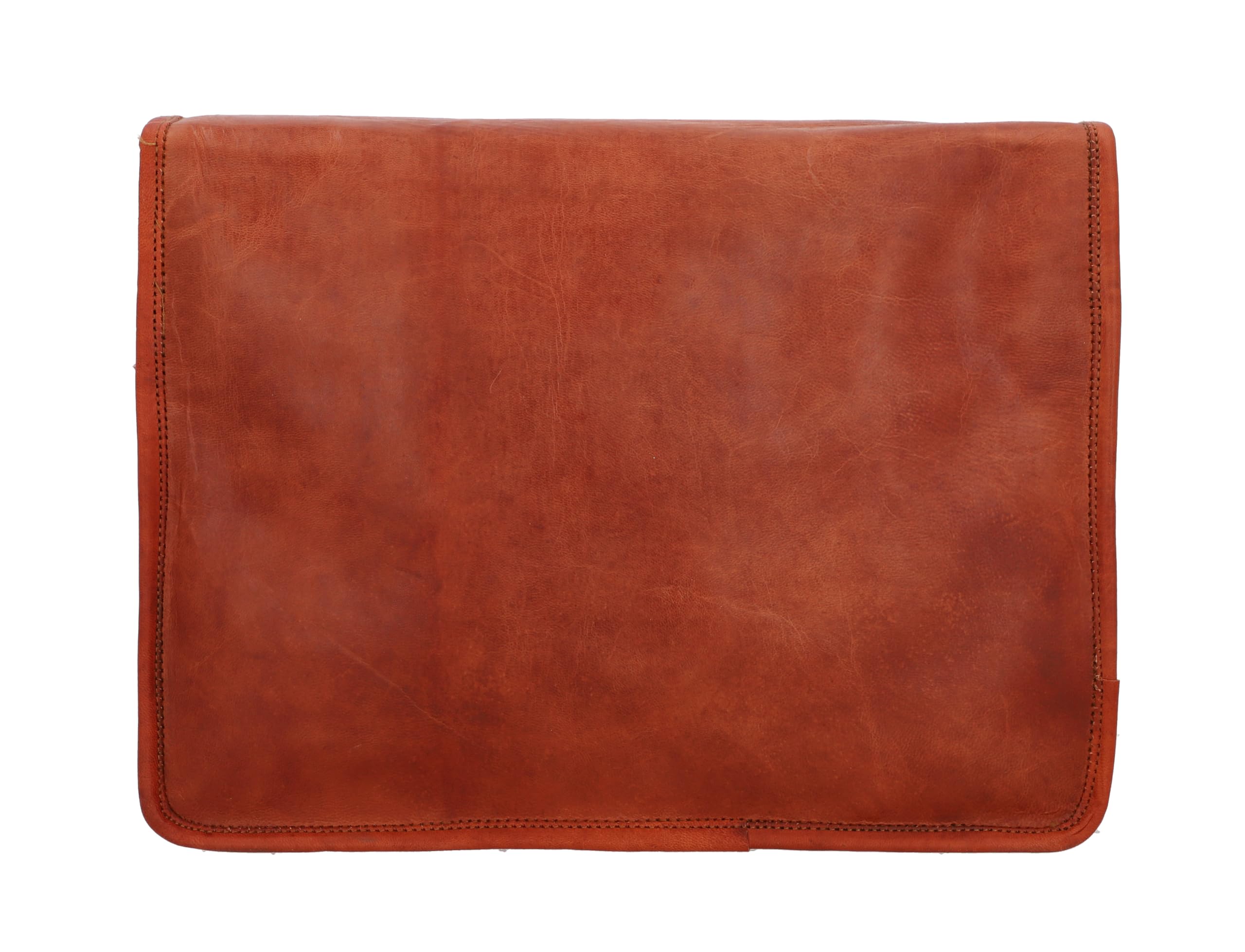 Gusti Umhängetasche Leder - Taylor 15'' Damen und Herren Umhängetasche Collegetasche Businesstasche Messengerbag Vintage Braun Leder