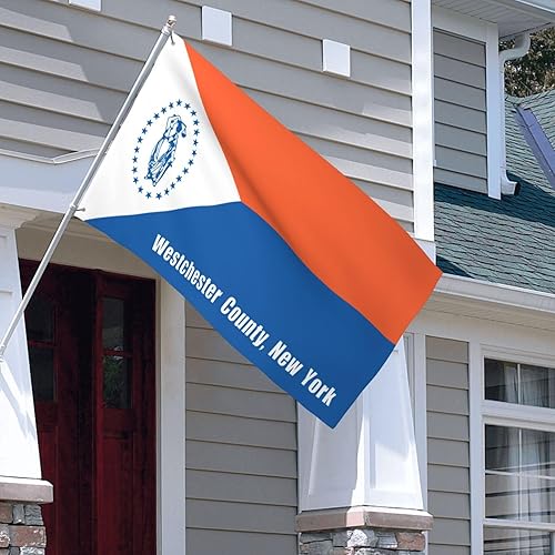 Miniatura 7 de Bandera del condado de Westchester, bandera de Nueva York, 3 x 5 pies, poliéster duradero de doble cara, divertida pancarta decorativa para