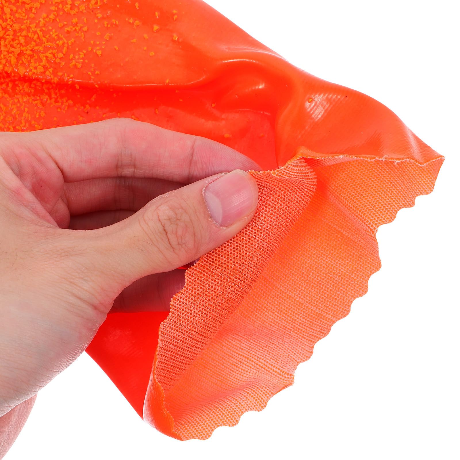 6 Pares de Guantes Largos de Limpieza para Fontanería, Resistentes Abrasión Prueba de Agua, de Goma Naranja para Sistemas de Drenaje Domésticos y Comerciales