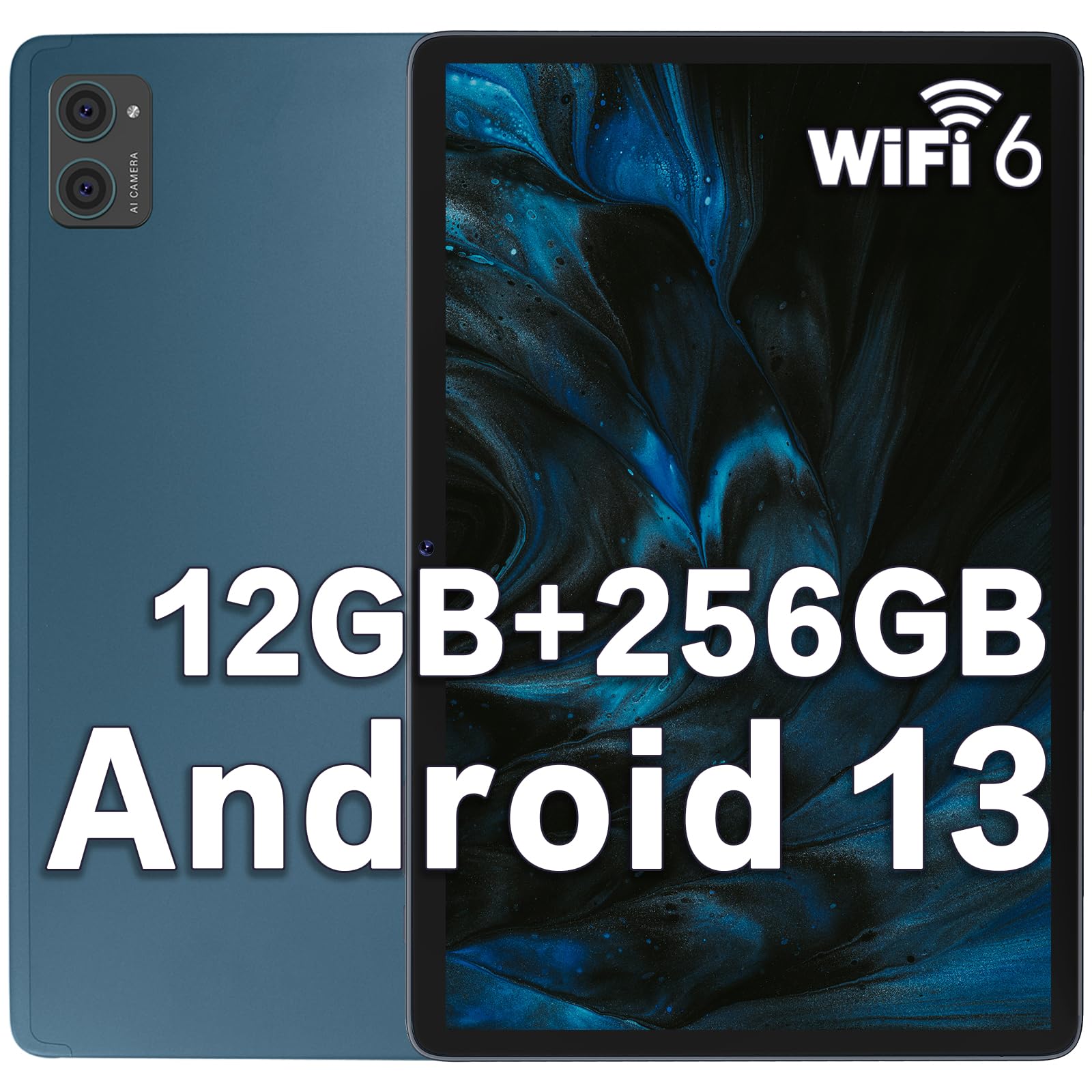Tablet 10 Zoll, Android 13 Tablet 12GB RAM+256GB ROM , Widevine L1 
