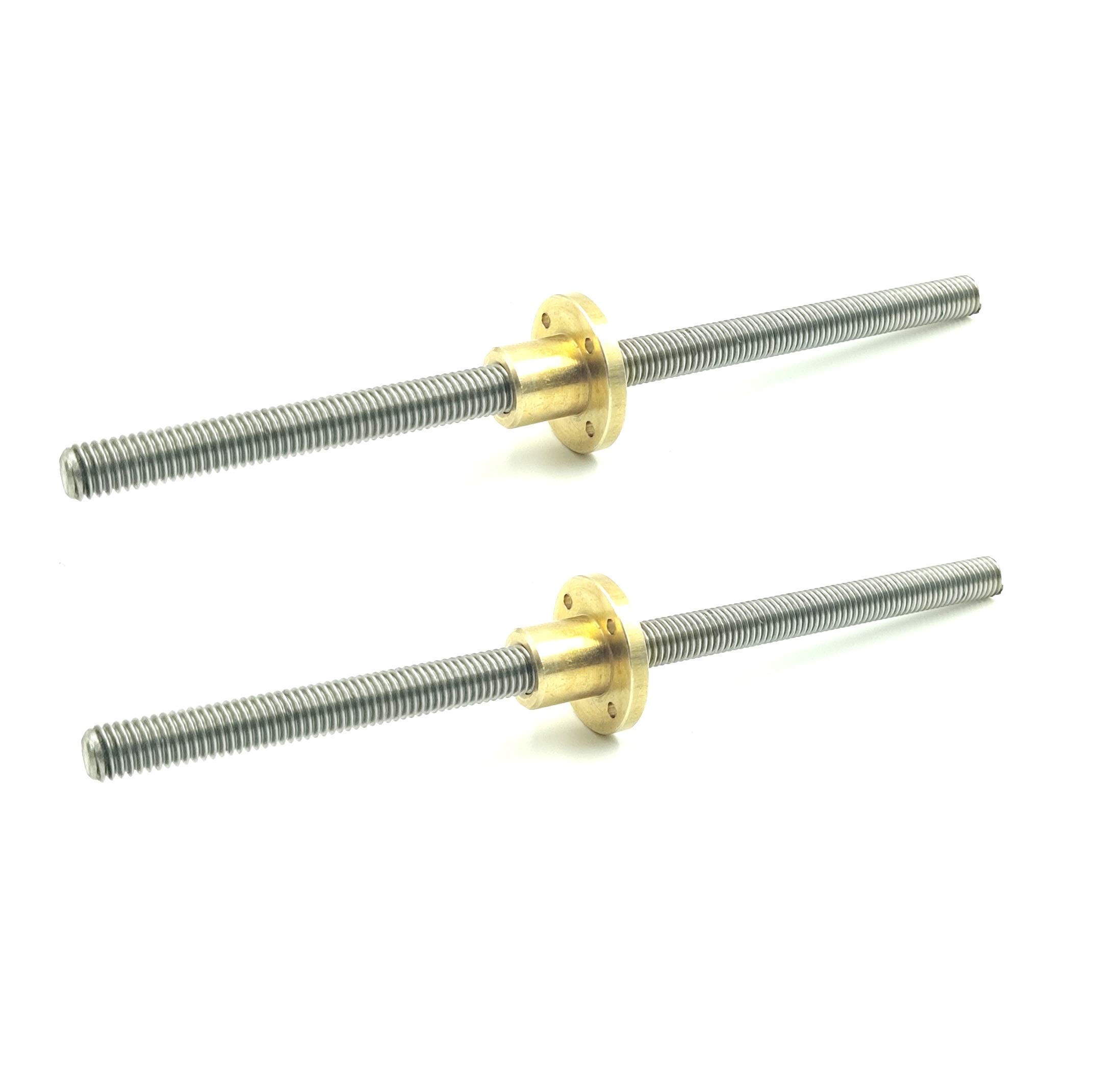 INVENTO 2Pcs 100mm (0.1 mtr) SS304 Threaded Rod M10 10mm OD + M10 nut 1.5mm Pitch 10mm T Nut Brass round Flange Single Nut for 3D Printer CNC Robotics (B08LCN3HYJ) Amazon Price History, Amazon Price Tracker
