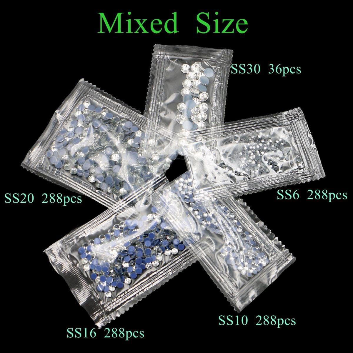 Strass Hotfix Cristalli Kit Da 1440 Strass A Caldo Con Cristalli E - Foto 10