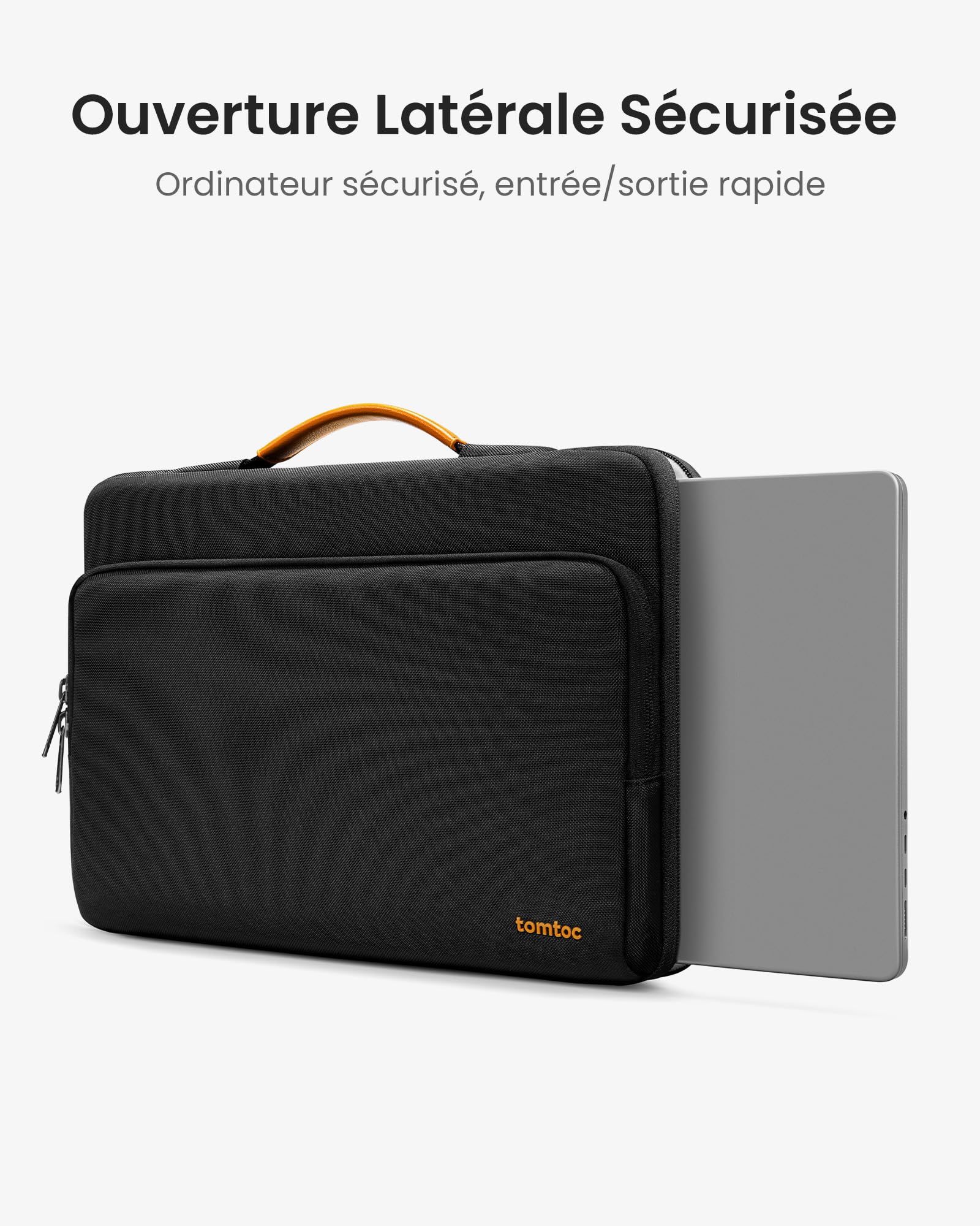 Tomtoc Housse de Protection Antichoc 360° pour MacBook Pro 14 Pouces M5 Pro/Max A3426 A3427 2026, Sacoche Ordinateur avec Poignée