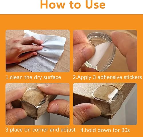 Miniatura 7 de 16 protectores de esquina para bebé, protectores de esquina de mesa transparentes a prueba de bebés, productos de seguridad para bebés, esquinas y