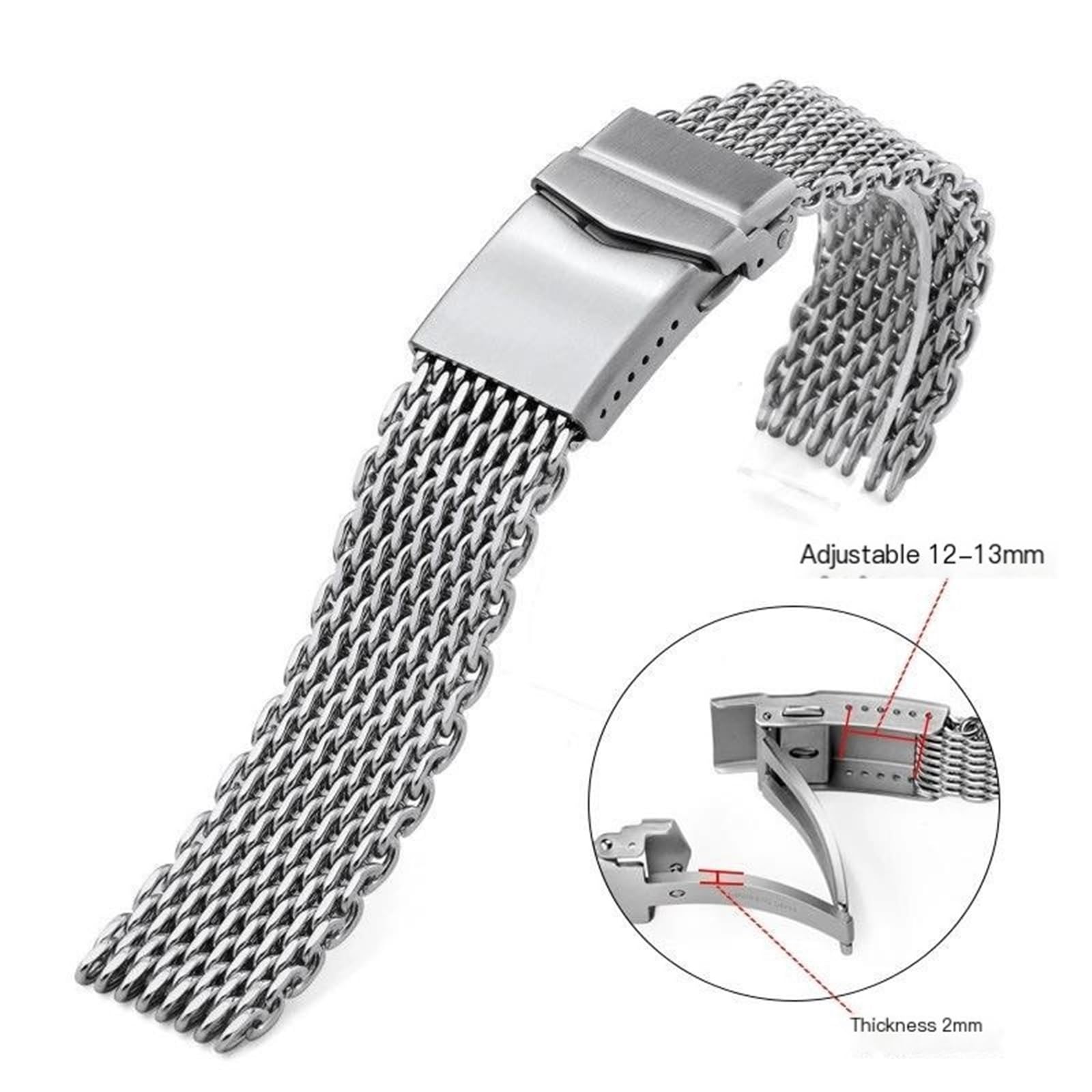 pasek do zegarka Pasek ze stali nierdzewnej do zegarka 20 mm 22 Uniwersalny pasek kwarcowego smartwatch