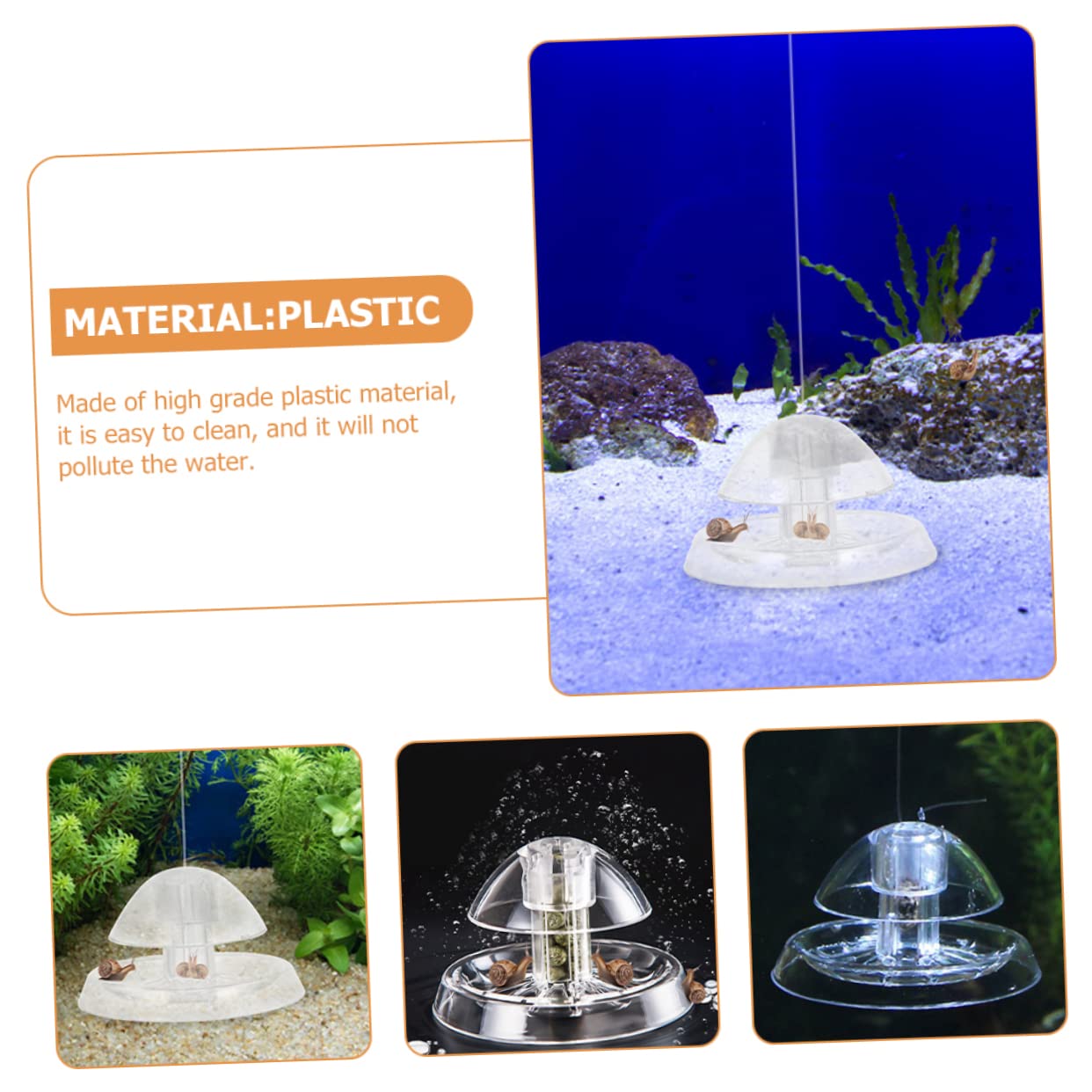 Supvox 5 Sätze Schneckenfalle Aquariumdekoration Fangen Filter Höhle Netz Schneckenfänger Für Aquarium Transparenter Schneckenfänger Kleiner Schneckenfänger Fischfalle Plastik 2 Stück * 5