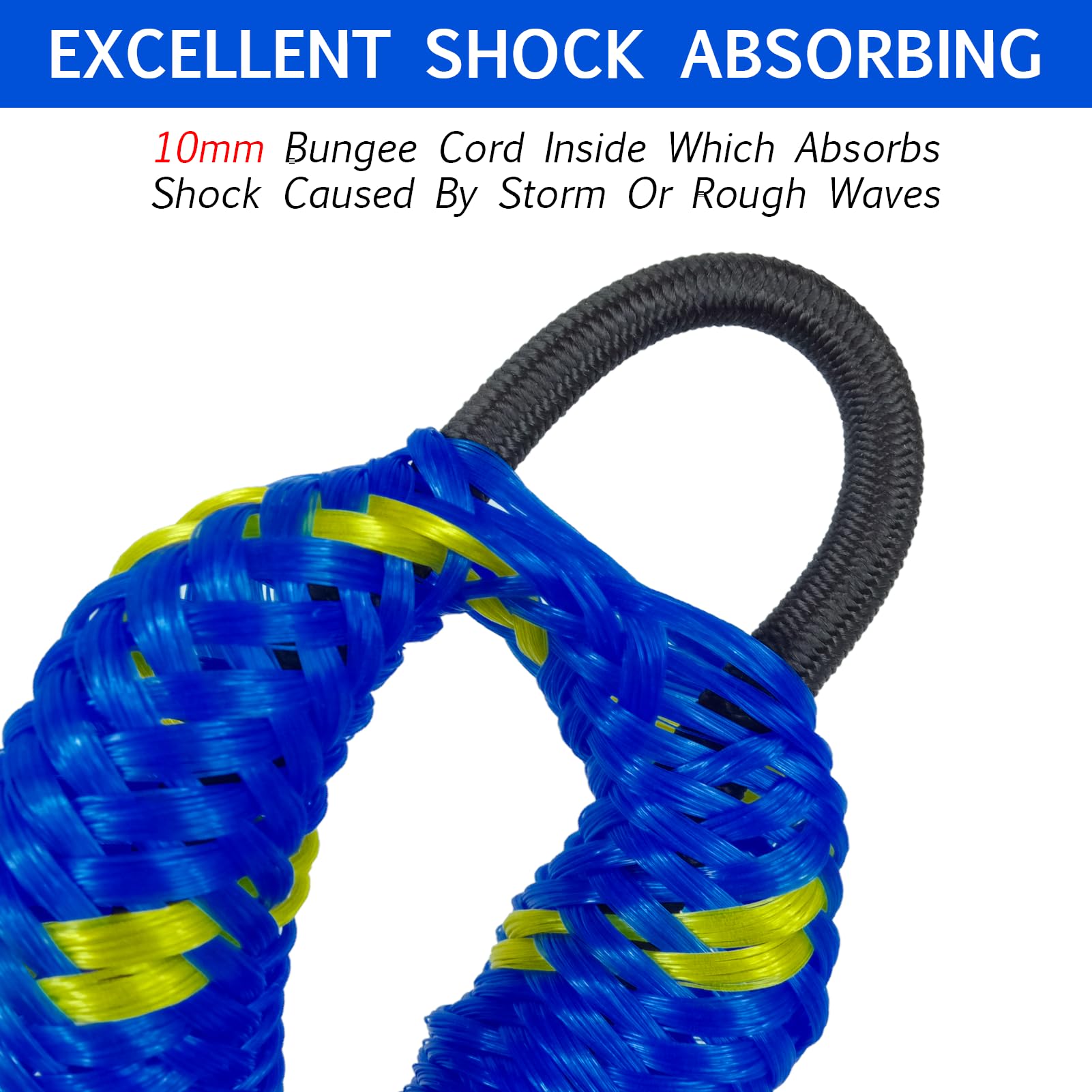 Amazon.com: Geelu 2FT Bungee Dock Line Boat Accessories 2pcs