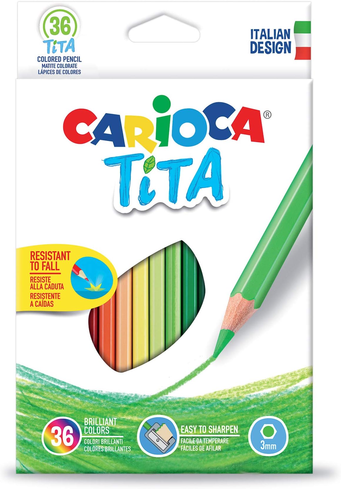 Faber-Castell 116524 - Matite triangolari colorate, confezione da 24