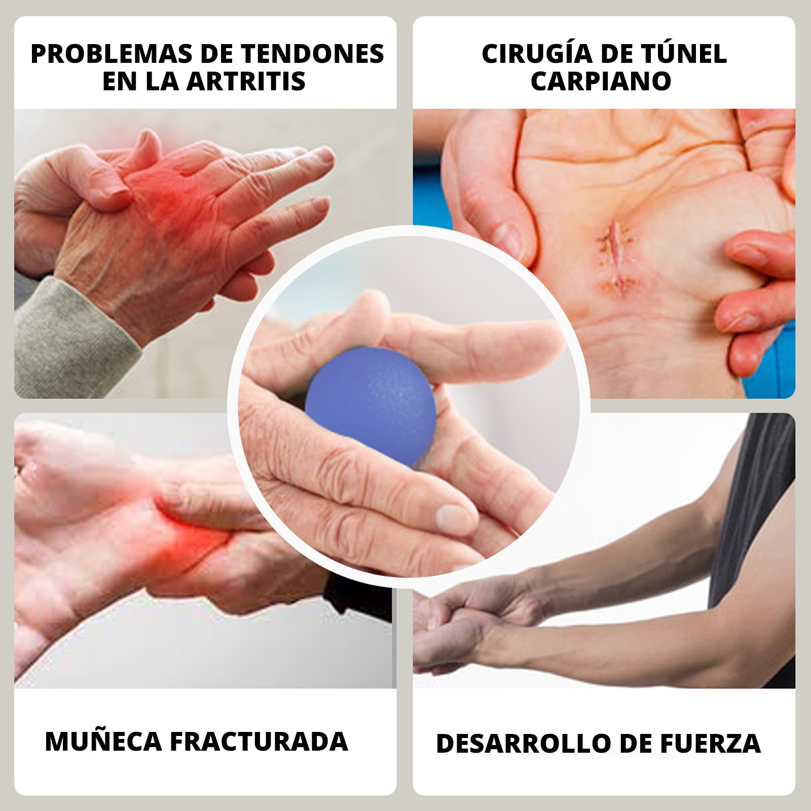 ResultSport Pelota Antiestres Juego de 2 Bolas de Gel Terapéuticas para Ejercicios de Mano Adultos Alivio Artritis Rehabilitación