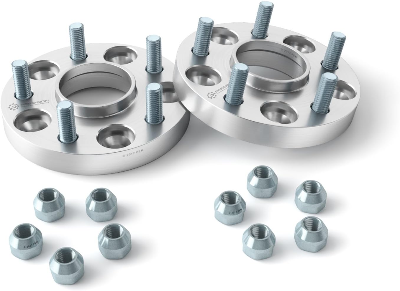 StanceMagic - 25mm (1 inch) Hubcentric Wheel Spacers (5x100, 56.1mm bore, 12x1.25 Studs) Compatible with Scion FRS FR-S BRZ Baja Forester WRX Impreza Legacy Outback Saab 9-2x - Silver 2pcs