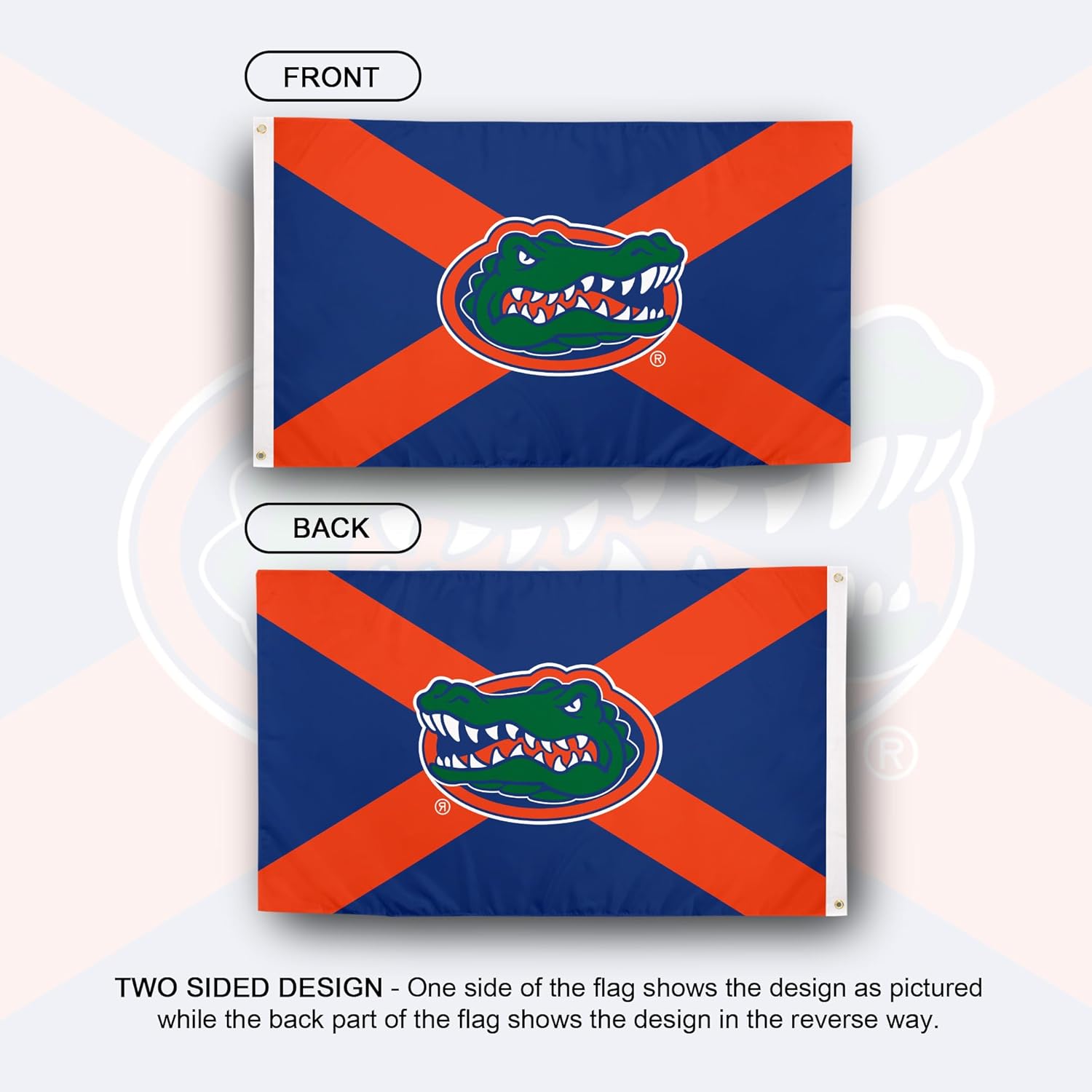 Desert Cactus University of Florida Flag UF Gators Banner 100% Polyester Indoor Outdoor 3x5 feet Flags (Design X) - Image 2