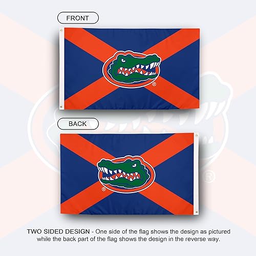 Miniatura 2 de Desert Cactus Bandera de la Universidad de Florida UF Gators Banner 100% poliéster para interiores y exteriores, banderas de 3 x 5 pies (diseño X)