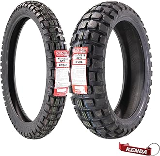 Kenda Big Block K784 90/90B21 Front and 150/70B18 Rear Tires for Motorcycles, Dirt Bikes, and City Bikes - Durable Off-Road & Street Performance with Keychain (2 Pack)