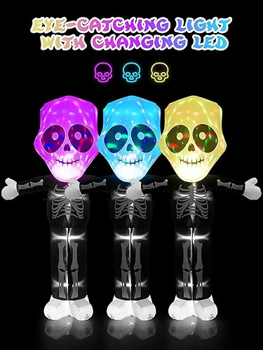 Miniatura 2 de TOROKOM Decoración inflable de Halloween de 8 pies con luz LED integrada para decoración de patio con luz LED integrada para el hogar, fiesta,