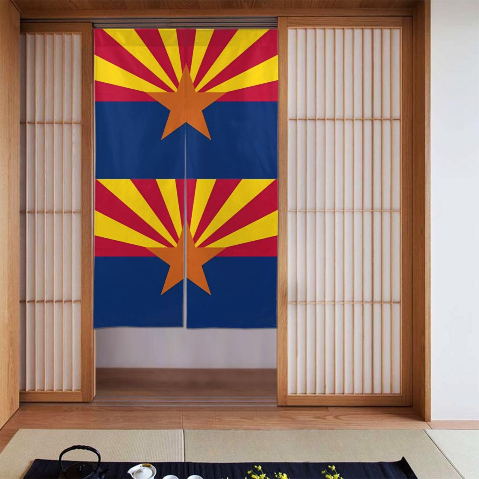 Rideaux occultants Arizona de 142x86 cm pour porte de chambre